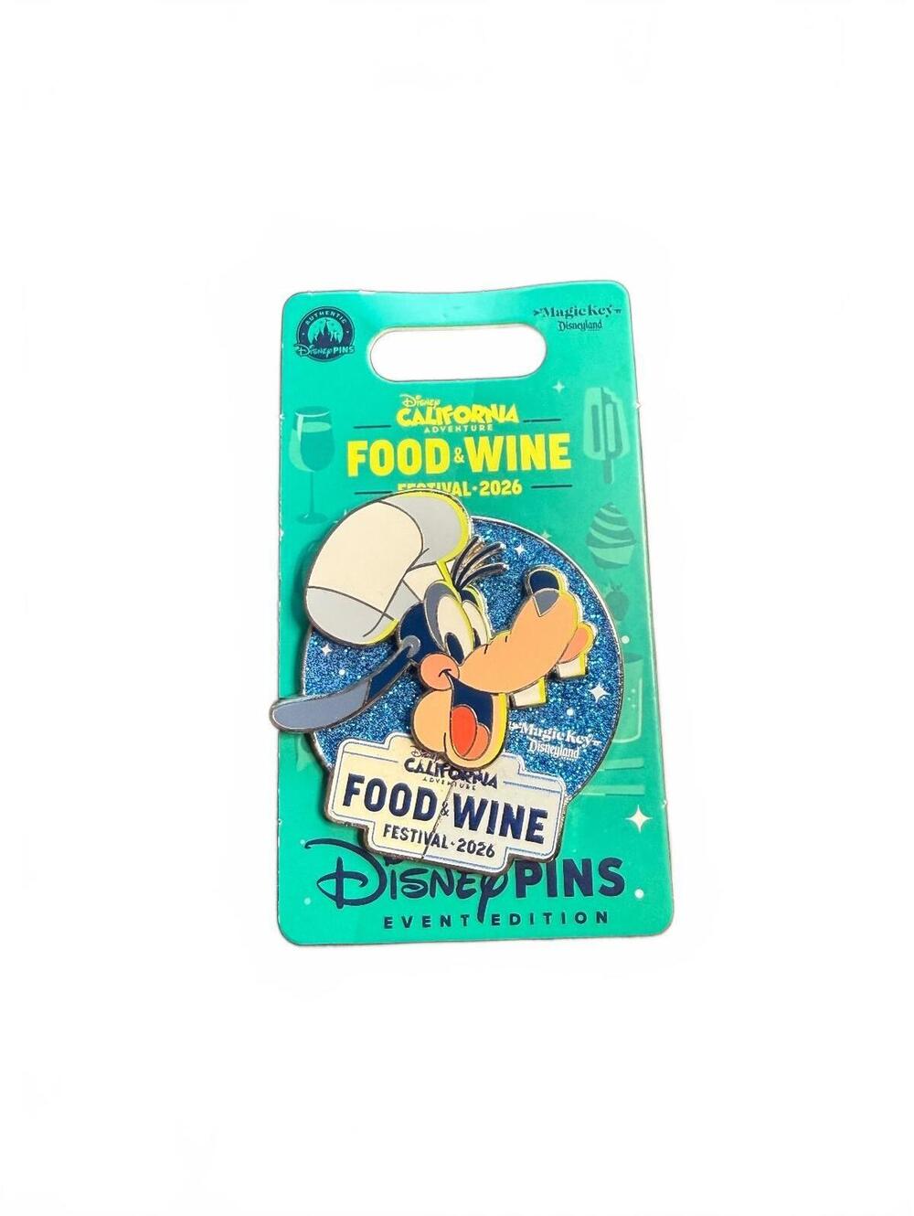 Disney California Food & Wine Festival 2026 Goofy Chef Hat Collectible Lapel Pin